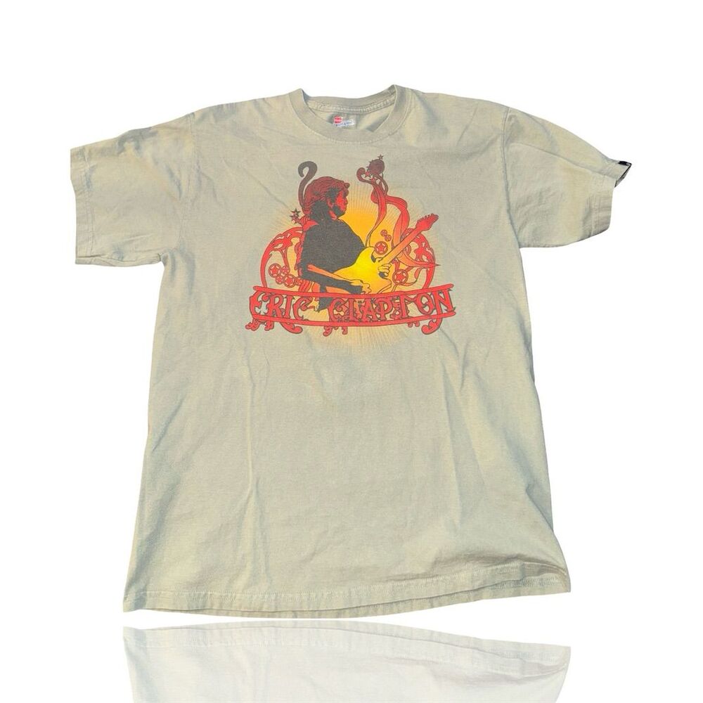 Eric Clapton 2006/07 World Tour T-Shirt Men's  Medium Green Graphic Print